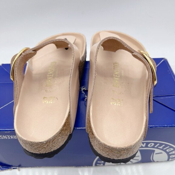 Birkenstock Gizeh Big Buckle Natural Leather Patent High Shine Light Rose EU 36 - Picture 7 of 12